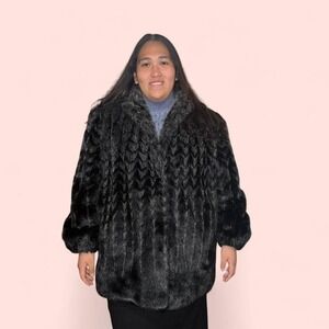 Style VI Vintage Y2K Black Faux Fur Coat